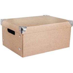 RAYHER 67257000 Opvouwbare Opbergdoo - Papier-mach - met Dekse - Bruin