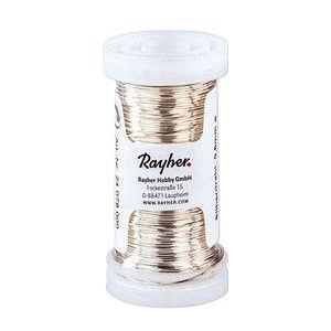 Rayher Bloemendraad of ijzerdraad - zilver - 0.5 mm dik - 50 meter snoer - metaaldraad - bindmaterialen