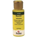 Rayher Universele verf, 59 ml fles, oker, lichter, acryl, citroen, 3,4 x 3,4 x 10 cm