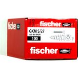 Fischer GKM - Metalen Zelfborende Gipsplaatpluggen - Inclusief Schroef 4,5x50mm - 100 Stuks In Doos