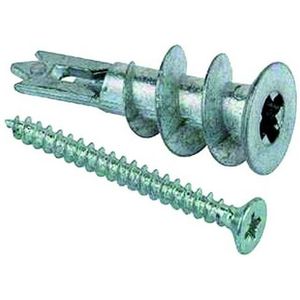 Fischer GKM - Metalen Zelfborende Gipsplaatpluggen - Inclusief Schroef 4,5x50mm - 100 Stuks In Doos