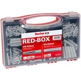 fischer Red-Box UX / SX Plus, ankerdoos met 160 universele ankers UX & 130 uitbreidingsankers SX Plus, voorgesorteerde ankerset voor talrijke bouwmaterialen en bevestigingen