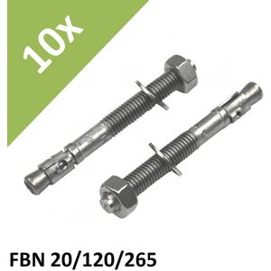 Fischer Bolt FBN 8/5 100 pieces # 45131  - 3) 10x FBN 20/120/265