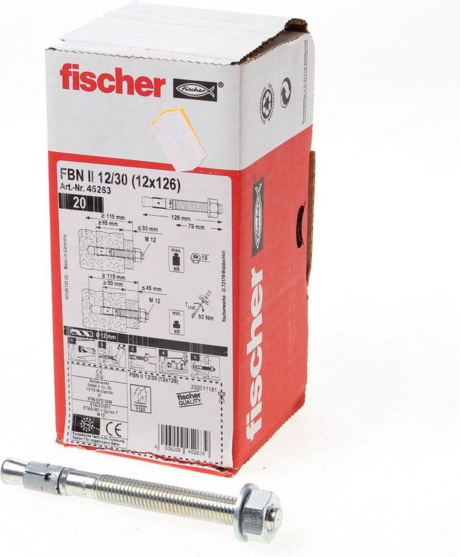 Fischer Snelbouwanker FBN II m12 x 126mm 12/30