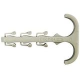 Fischer - Pijpbeugel Dubbel Pijps - Wit - Nylon - Vlamwerend - Geschikt voor Buisdiameter 10 - 25mm