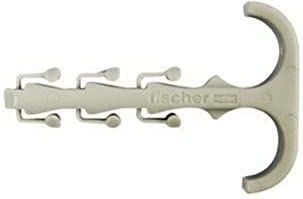 Fischer - Pijpbeugel Dubbel Pijps - Wit - Nylon - Vlamwerend - Geschikt voor Buisdiameter 10 - 25mm