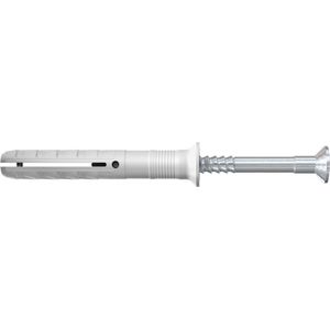 Fischer 48794, Schrauben- & Dübelsatz, Autoklaven-Porenbeton, Mauerziegel, Beton, Gipsblock, Nylon, Verzinkter Stahl, Nylon, Grau, Silber, Verzinkter Stahl
