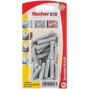 Fischer SX pluggen 6x30mm (30 Stuks)