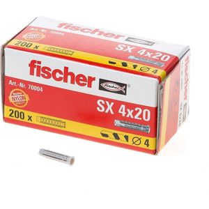 Fischer - Plug SX - Nylon - 4-voudige Spreiding - Chemisch Bestendig