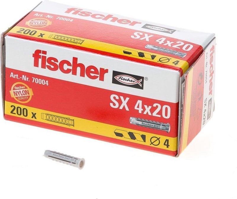 Fischer SX pluggen 4x20mm (200 Stuks)