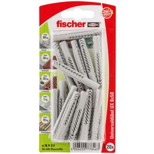 20x Universaldübel ux 6 x 50 mm - 77846 - Fischer