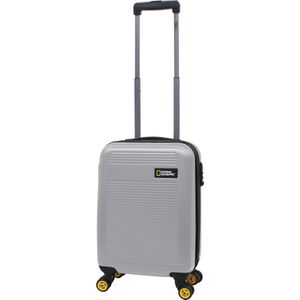 National Geographic Handbagage Harde Koffer / Trolley / Reiskoffer - 54x35x20cm - Aerodrome - Zilver