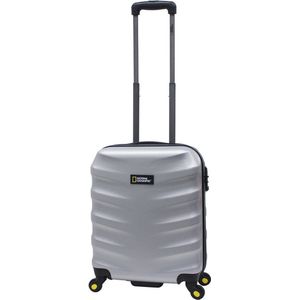 National Geographic Handbagage Harde Koffer / Trolley / Reiskoffer - 54x35x20cm - Arete - Zilver