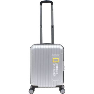 National Geographic Harde Koffer / Trolley / Reiskoffer - 55 cm (S) - Canyon - Zilver