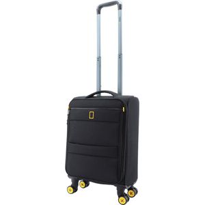 National Geographic Handbagage Zachte Koffer / Trolley / Reiskoffer - 46x32x15.5cm - Passage - Zwart
