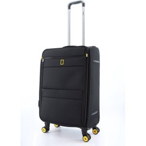 National Geographic Zachte Koffer / Trolley / Reiskoffer - 60 cm (Medium) - Passage - Zwart