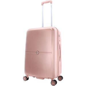 ELLE Harde Koffer / Trolley / Reiskoffer - 65 cm (Medium) - Chic - Roze