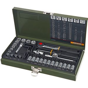 Proxxon Industrial 23080 Dopsleutelset Metrisch 1/4 (6.3 mm) 36-delig
