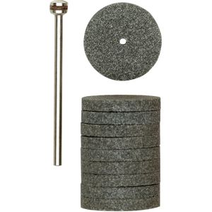 Silicium-Karbid-Schleifscheiben, ø 22 mm, 10 Stück mit Träger - 28304 - Proxxon
