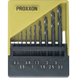 Proxxon Micromot 28 874 HSS Metaal-spiraalboorset 10-delig 0.3 mm, 0.5 mm, 0.8 mm, 1 mm, 1.2 mm, 1.5 mm, 2 mm, 2.5 mm,