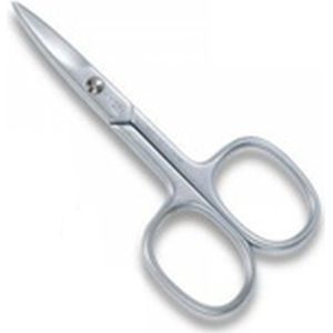Credo Solingen Nagelschaar 8 cm, gebogen, afgeronde punten, mat verchroomd
