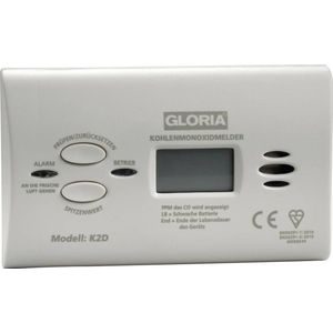 Gloria 25185710.0000 Koolmonoxidemelder werkt op batterijen Detectie van Koolmonoxide