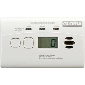 Gloria KO10D Koolmonoxidemelder Incl. Batterij (10 Jaar) Werkt Op Batterijen Detectie van Koolmonoxide