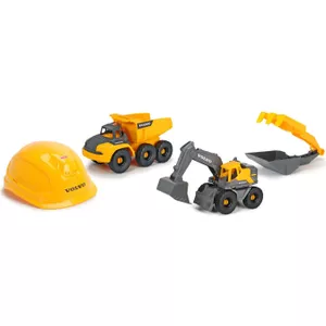 Warme Lente Kleine Jongen Die Speelt Met Speelgoedauto ' S In De Zandbak Kinderjongen Autospeelgoed Buiten Een Jongetje Tractor Nbsp Image214919401