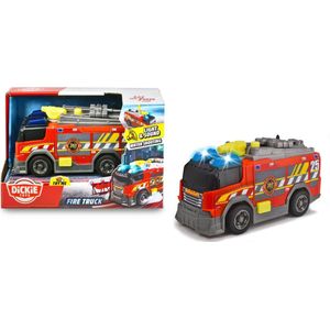Ricco electrische auto – brandweerauto – rood – met geluid en licht