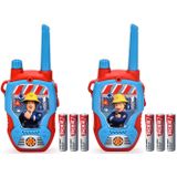 Dickie Toys - Brandweerman Sam Walkie Talkie, rood, bereik 100m, 2,4 GhZ, 2 stuks, Ruisonderdrukking, 16 cm, vanaf 3 jaar