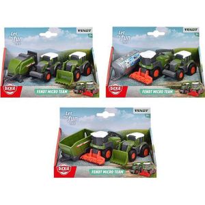 Dickie Toys Fendt Microvoertuigen 3 Stuks Assorti