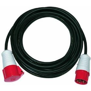 REV CEE-verlengkabel voor buiten, IP44, stroomkabel, 25 m, 11000 W, zwart