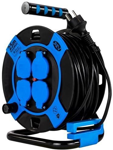 K-Trommel - Verlengkabel - 25m - Slagvast Kunststof - IP 44