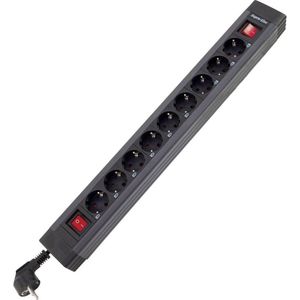 REV - Stekkerdoos - 9 Stopcontacten - 3,7 Meter Kabel - Spanningsbescherming