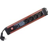 Stekkerdoos - 4 Schuko-Stopcontacten - 2,5 Meter Snoer - Overspanningsbeveiliging