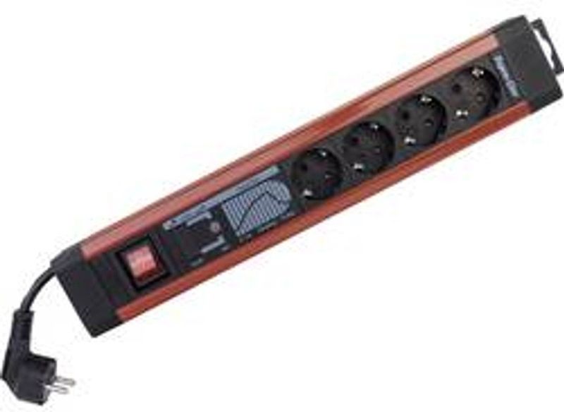 Stekkerdoos - 4 Schuko-Stopcontacten - 2,5 Meter Snoer - Overspanningsbeveiliging