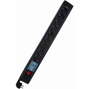 REV 0015663513 Steckdosenleiste mit Schalter 6fach Anthrazit, Schwarz Schutzkontakt 1 St.
