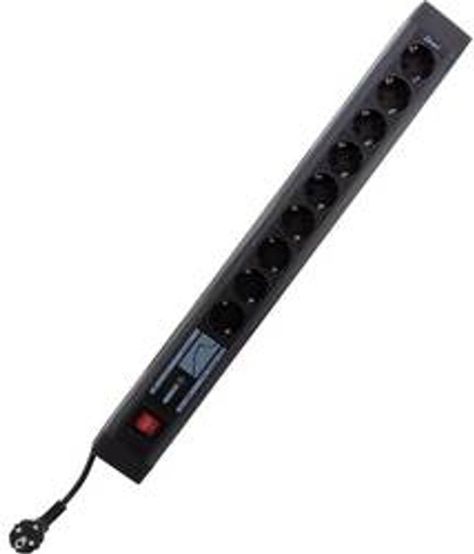 Stekkerdoos - 9-Voudig - 3,8 m Kabel - Met Overspanningsbeveiliging