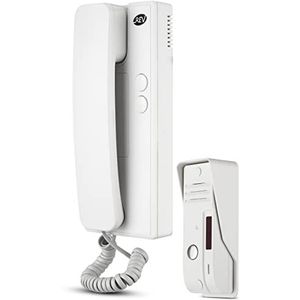 REV - Intercominstallatie - Wit - Met Deuropener - 230 VAC - Alarmfunctie
