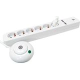 Stekkerdoos - 2 m Kabel - Slagvast Kunststof - 4 Stopcontacten