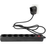 Stekkerdoos - Wit - Kunststof - 6 Geaarde Stopcontacten