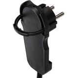 REV - Stekkerdoos - Zwart - Slagvast Kunststof - 6 Stopcontacten