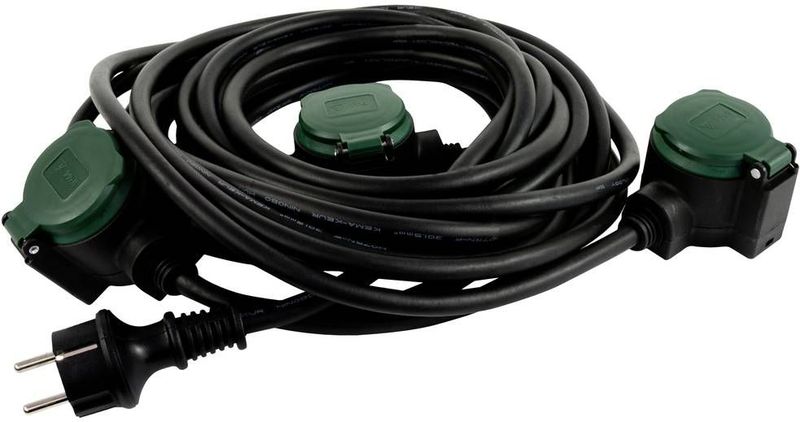 REV - Stroom Verlengkabel - Zwart - 10 m - H07RN-F 3G 1,5 mm²