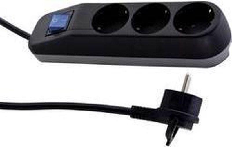 Stekkerdoos - 3 Geaarde Uitgangen - 1,4 Meter Kabellengte - Kunststof