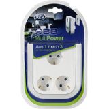 REV 0020330112-EF 3-voudig Stopcontactsplitter Wit