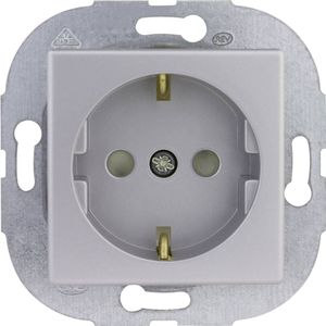 REV - Quadro - Stopcontact met USB-aansluiting - Zilver - Kinderbeveiliging