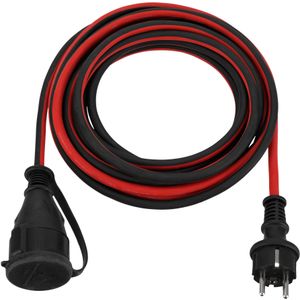 REV - 0017050614 Strom Verlängerungskabel 16 a Rot, Schwarz 5.00 m H05RR-F 3F 3G 1,5 mm²