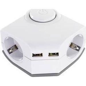 Stekkerdoos - Wit - 2 Uitgangen - 1,5 Meter Kabellengte