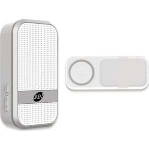 REV - Draadloze Deurbelset - Wit - 150m Bereik - 90dB Geluidsniveau