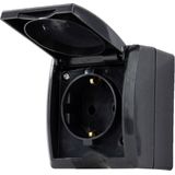 REV - Opbouwcontactdoos - Antraciet - IP44 - Spuitwaterdicht